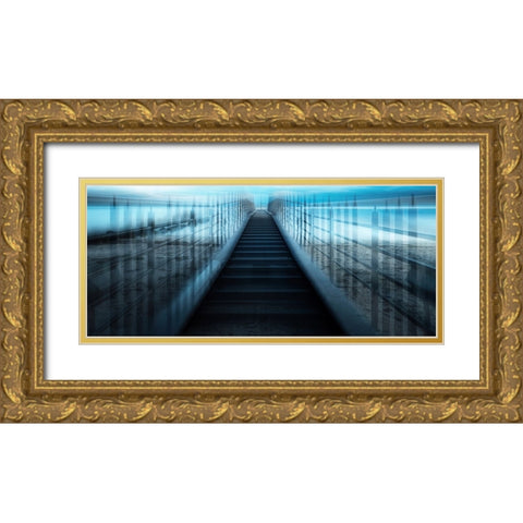 Andattheend... Gold Ornate Wood Framed Art Print with Double Matting by Mus, Jurgen