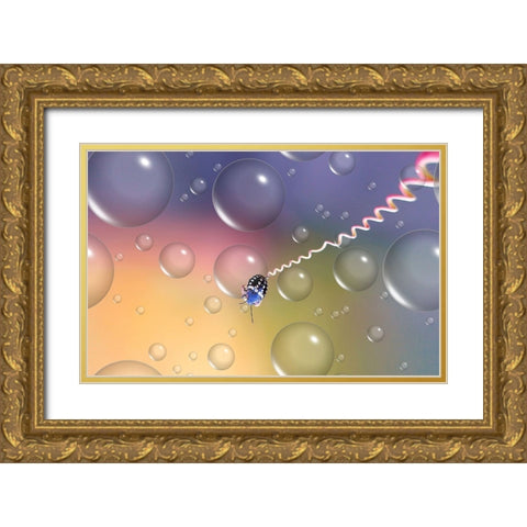 Bungee Jumping... Gold Ornate Wood Framed Art Print with Double Matting by Dufour, Thierry