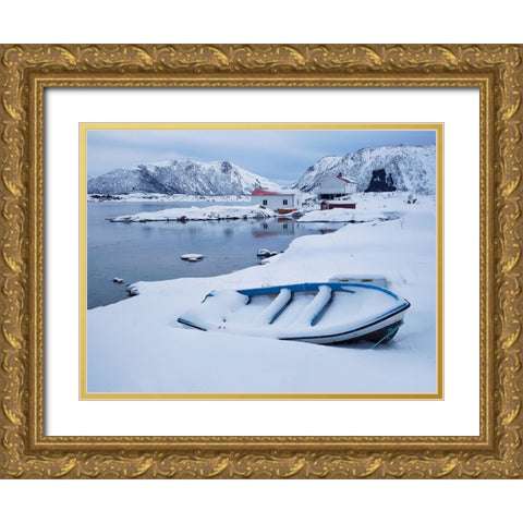 Winter Rest Gold Ornate Wood Framed Art Print with Double Matting by Fellay, Lionel