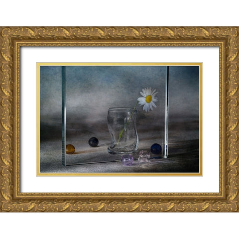 Autumn Miniature Gold Ornate Wood Framed Art Print with Double Matting by Kopcev, Igor