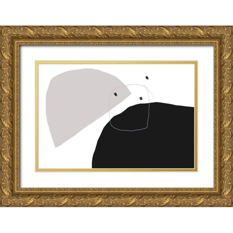 Soulmates Gold Ornate Wood Framed Art Print with Double Matting by uplusmestudio