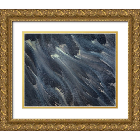 RIVer Bed Gold Ornate Wood Framed Art Print with Double Matting by Dou, Shenshen