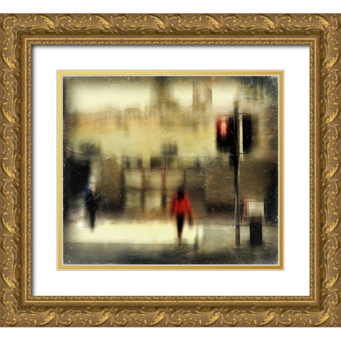 Street Gold Ornate Wood Framed Art Print with Double Matting by Lammakmak