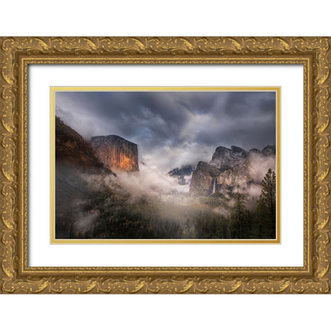 After Rain Gold Ornate Wood Framed Art Print with Double Matting by Donnahom