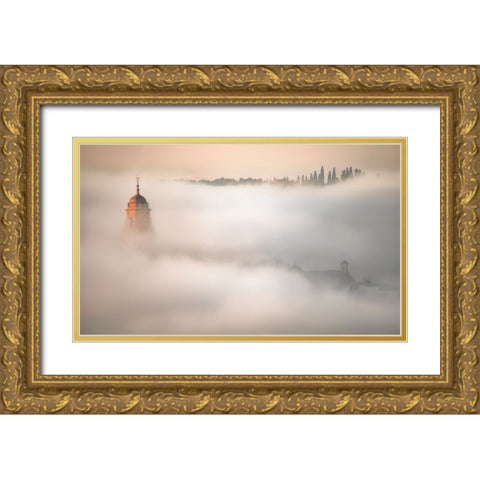Entre La Luz Y La Niebla... Gold Ornate Wood Framed Art Print with Double Matting by Luis Seco, Juan