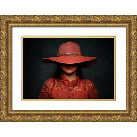 Ketutupan Gold Ornate Wood Framed Art Print with Double Matting by Abdillah, Djayent