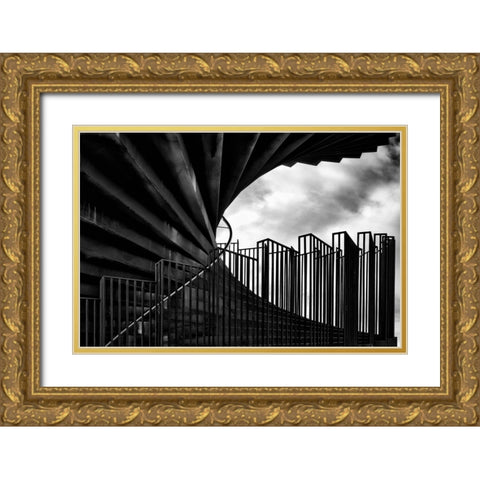 Different Shapes Gold Ornate Wood Framed Art Print with Double Matting by Klesse, Andreas