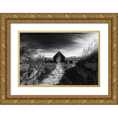 The Monk Gold Ornate Wood Framed Art Print with Double Matting by Klesse, Andreas