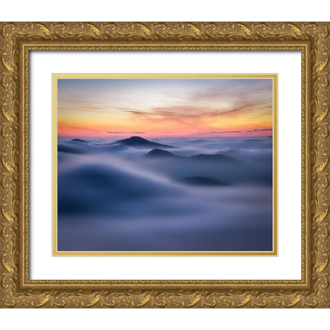 Time Of Inversions Gold Ornate Wood Framed Art Print with Double Matting by Holic, Filip
