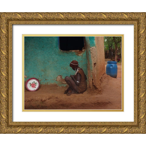Way Of Life Gold Ornate Wood Framed Art Print with Double Matting by Lam, Ilana