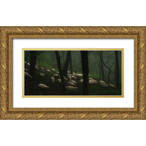 On The Way Home Gold Ornate Wood Framed Art Print with Double Matting by Arabzadeh, Abbas