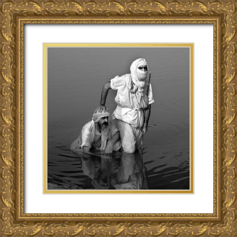 Baptism Gold Ornate Wood Framed Art Print with Double Matting by Fazel, Sima