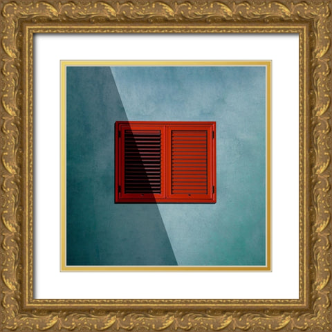 Urban Minimalism Gold Ornate Wood Framed Art Print with Double Matting by Schuster, Inge