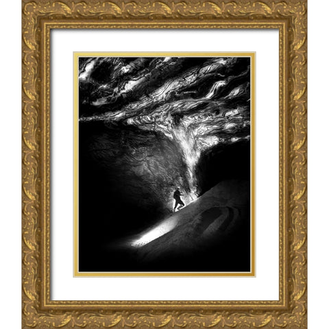 Salt Gold Ornate Wood Framed Art Print with Double Matting by Aurelian