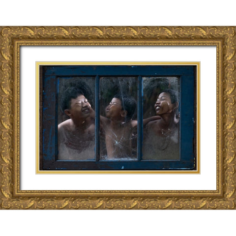 Untitled Gold Ornate Wood Framed Art Print with Double Matting by Suhardjo, Lisdiyanto