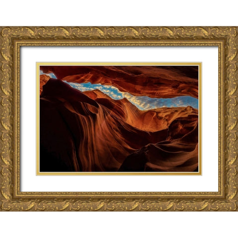 Arizona Sky Gold Ornate Wood Framed Art Print with Double Matting by Steverson, Michael