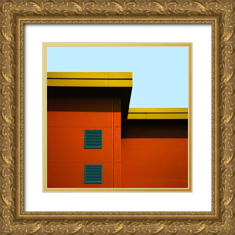 Urban Shadows Gold Ornate Wood Framed Art Print with Double Matting by Schuster, Inge