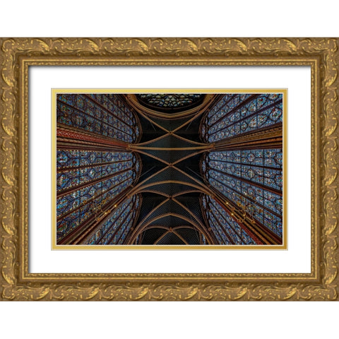 Chapel Gold Ornate Wood Framed Art Print with Double Matting by Marin, Rodrigo