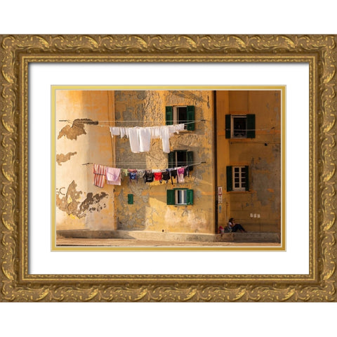 Evening Sun Gold Ornate Wood Framed Art Print with Double Matting by Hermann, Uschi