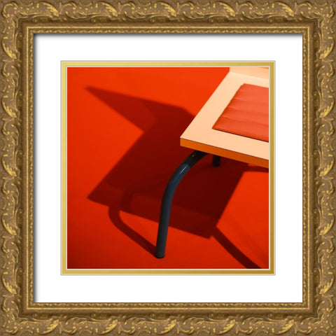 Geometry Gold Ornate Wood Framed Art Print with Double Matting by Guan, Xiaopeng