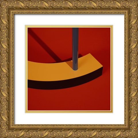 Geometry Gold Ornate Wood Framed Art Print with Double Matting by Guan, Xiaopeng