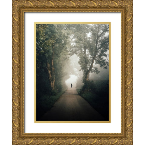 autumn Gold Ornate Wood Framed Art Print with Double Matting by Wasinger, Renate