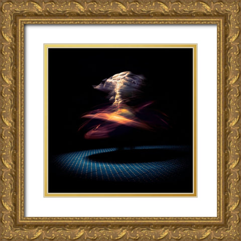 FLARE Gold Ornate Wood Framed Art Print with Double Matting by Ragab, Hesham