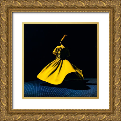 Yellow breaks darkness Gold Ornate Wood Framed Art Print with Double Matting by Ragab, Hesham