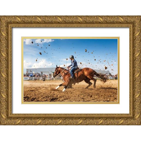 Chocolate Chips Gold Ornate Wood Framed Art Print with Double Matting by Zhou, Steven