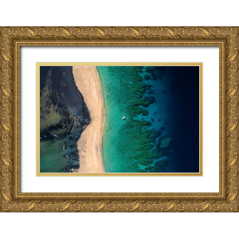 Strat of colors Gold Ornate Wood Framed Art Print with Double Matting by Gabriel, Barathieu