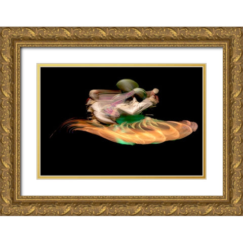 The Dancer Gold Ornate Wood Framed Art Print with Double Matting by Allam, Abdelkader