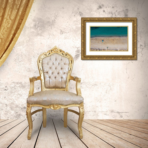 a day at the beach Gold Ornate Wood Framed Art Print with Double Matting by Chiriaco, Carmine