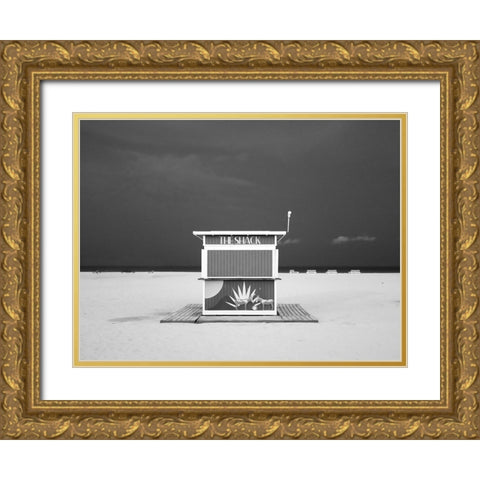 A different Miami Beach at Night 2 Gold Ornate Wood Framed Art Print with Double Matting by Peralta, Adrian