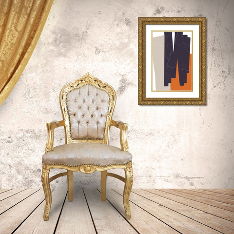 Chasing the lines Gold Ornate Wood Framed Art Print with Double Matting by uplusmestudio