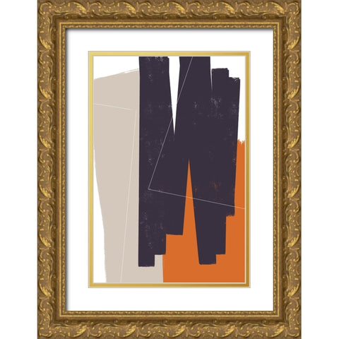 Chasing the lines Gold Ornate Wood Framed Art Print with Double Matting by uplusmestudio