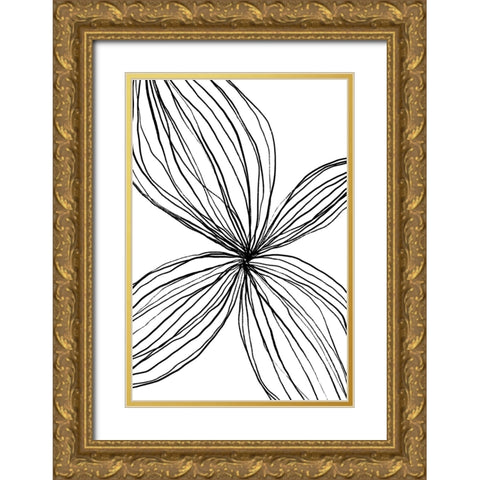 Flowerina 2 Gold Ornate Wood Framed Art Print with Double Matting by uplusmestudio