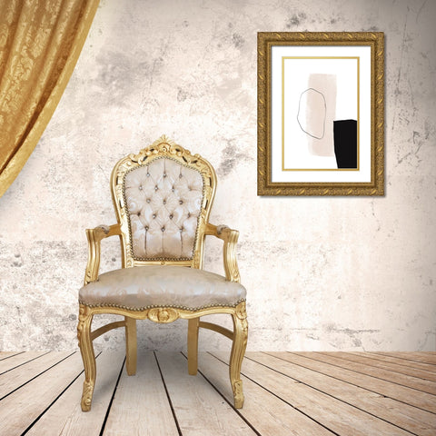 Just Bye Gold Ornate Wood Framed Art Print with Double Matting by uplusmestudio