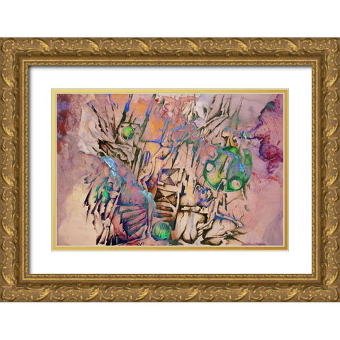 The night composition Gold Ornate Wood Framed Art Print with Double Matting by Kulik, Rafal