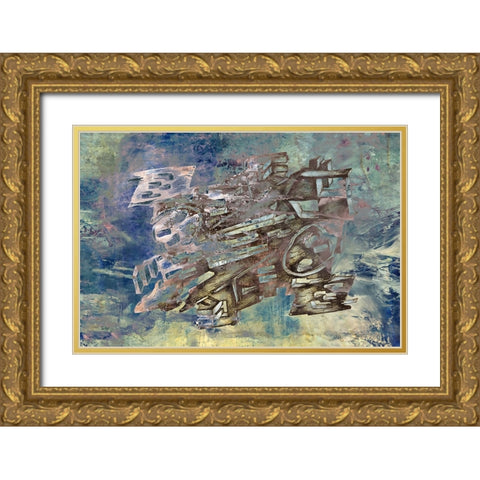 The night composition No. 2 Gold Ornate Wood Framed Art Print with Double Matting by Kulik, Rafal