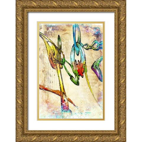 Chains of happiness Gold Ornate Wood Framed Art Print with Double Matting by Kulik, Rafal