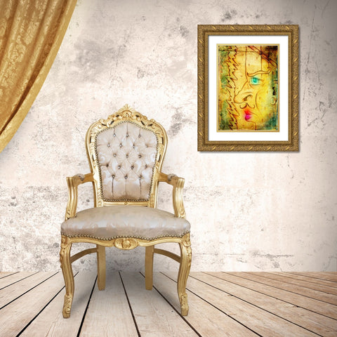 Gangsta man 1 Gold Ornate Wood Framed Art Print with Double Matting by Kulik, Rafal