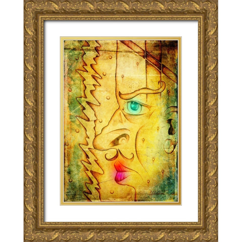 Gangsta man 1 Gold Ornate Wood Framed Art Print with Double Matting by Kulik, Rafal