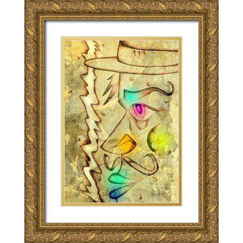 Gangsta man 2 Gold Ornate Wood Framed Art Print with Double Matting by Kulik, Rafal