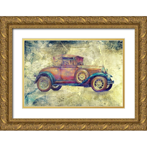 Vintage car 3 Gold Ornate Wood Framed Art Print with Double Matting by Kulik, Rafal