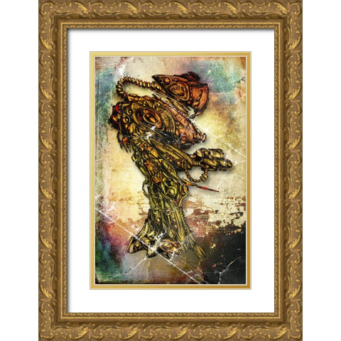 Terra-cybo 3 Gold Ornate Wood Framed Art Print with Double Matting by Kulik, Rafal