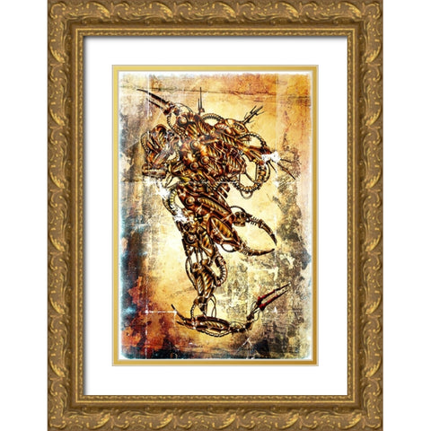 Tekton 28 cyborg Gold Ornate Wood Framed Art Print with Double Matting by Kulik, Rafal