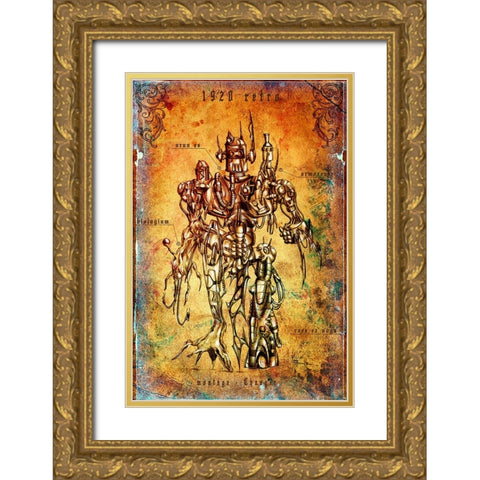 Soldier A.D. 1920 Gold Ornate Wood Framed Art Print with Double Matting by Kulik, Rafal