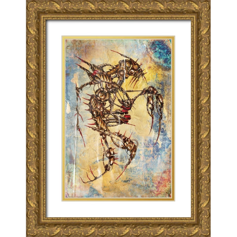Krytion 11 Gold Ornate Wood Framed Art Print with Double Matting by Kulik, Rafal