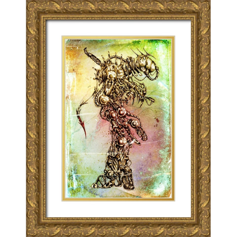 Krytion 1 Gold Ornate Wood Framed Art Print with Double Matting by Kulik, Rafal
