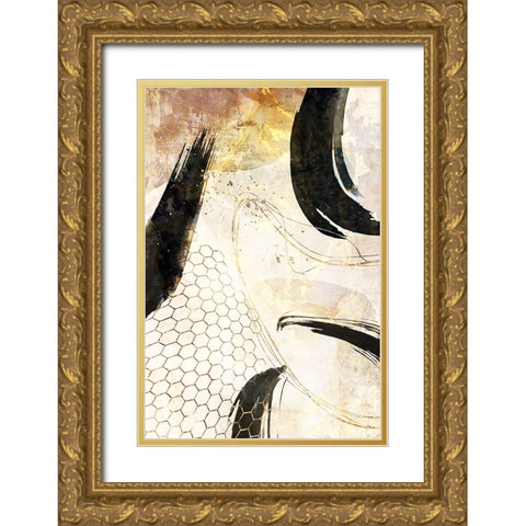 Boho art 10 Gold Ornate Wood Framed Art Print with Double Matting by Kulik, Rafal